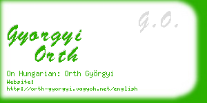 gyorgyi orth business card