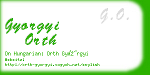 gyorgyi orth business card